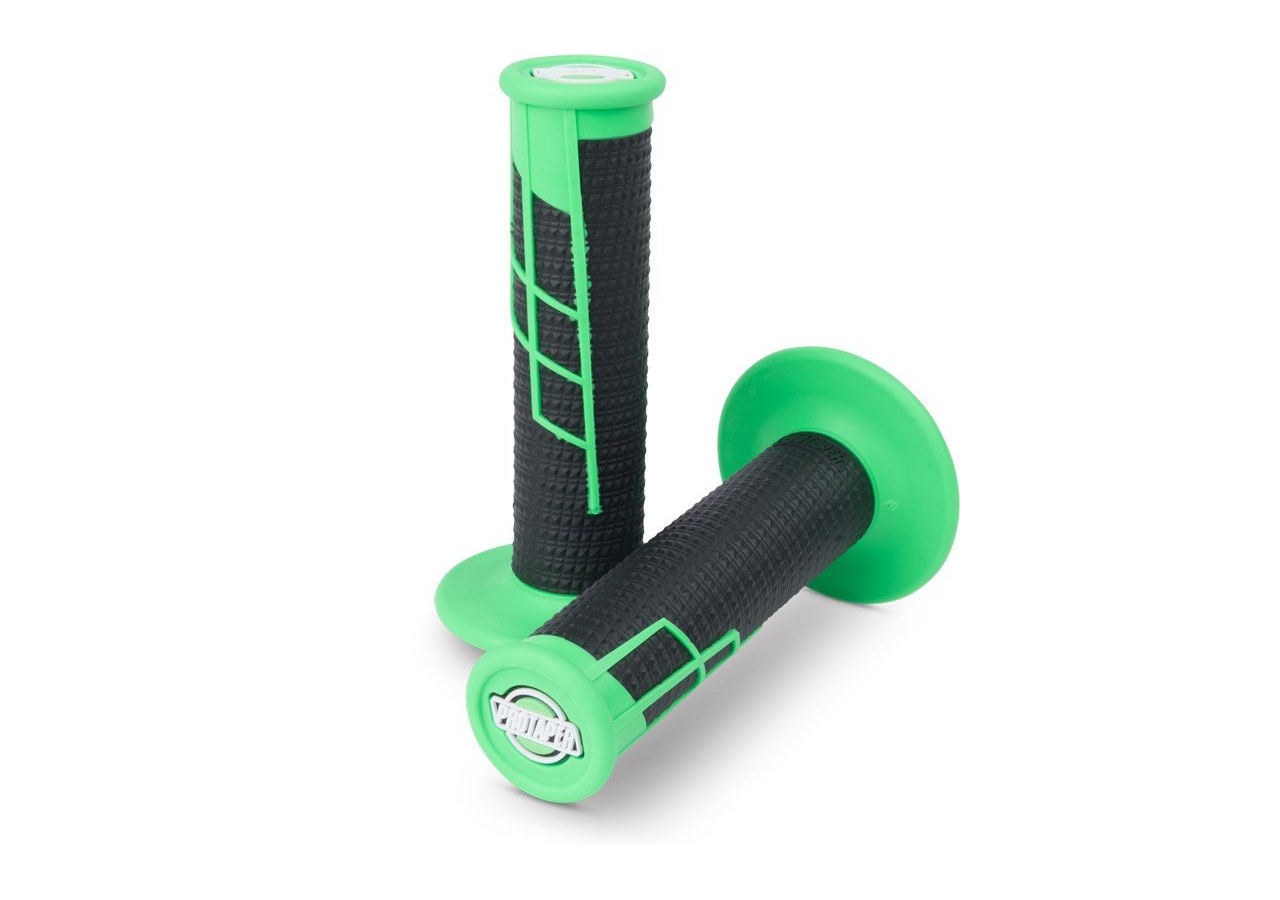 Poignées PRO TAPER Waffle - Vert/Noir